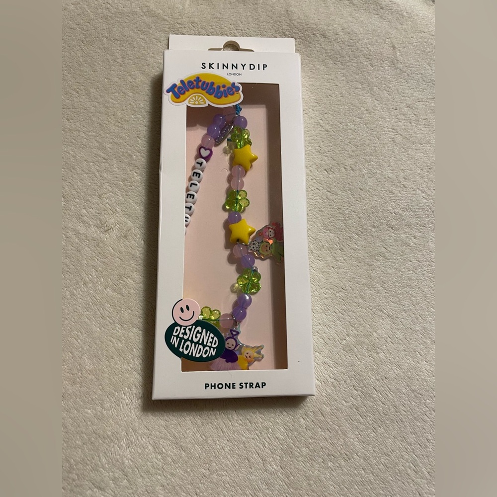 Skinny Dip Teletubbies Fun Character Beaded Phone Strap